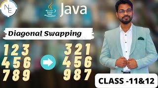 2d Array Diagonal Swapping  Computer Science  Networkers Era  Java in Hindi  Class 12th ISC [upl. by Surbeck]