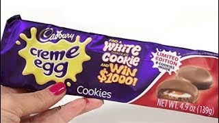 Cadbury Cream Egg Cookies Unwrapping  YUM [upl. by Eidissac]