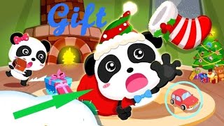 Little Panda Christmas Gift baby panda happy christmas gift  nursery ramen  baby bus Cartoon k [upl. by Hacim]