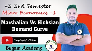 Marshalian Demand Vs Hicksian Demand Curve  Micro1  3 3rd Semester [upl. by Nyltak]