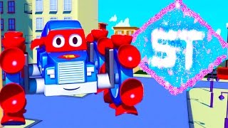 Carl the Super Truck is  Climbing Carl in Car City  Trucks and Cars Cartoon for kids [upl. by Woodhouse298]