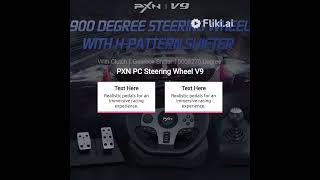 PXN PC Steering Wheel V9 Universal Usb Car Sim 270900 Degree Race Steering Wheel with 3 pedals [upl. by Onabru921]