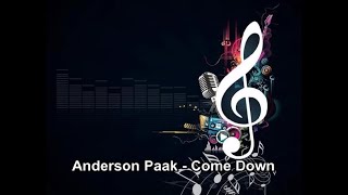 Anderson Paak  Come Down Instrumental [upl. by Anead]