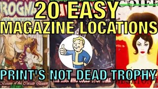 Fallout 4  20 Magazine Locations  Prints Not Dead Trophy [upl. by Atnad454]