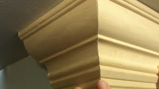 How to Cut Crown Molding Outside Corners for Beginners [upl. by Airrotal]