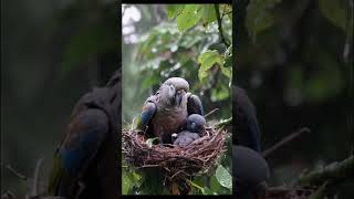 Mom cockatoo protecting her babies in the Nest from the heavy rain shorts viralvideo [upl. by Rehpetsirhc626]