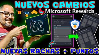 🏅 NUEVOS CAMBIOS en MICROSOFT REWARDS 📣 GANA MÁS PUNTOS de Microsoft Rewards 💣 NUEVAS RACHAS 🎁 XBOX [upl. by Veno]