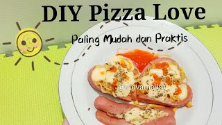 Cara Buat Pizza Paling Mudah Praktis  Bukan Donat Indomie Ini Pizza Indomie  Olahan Sosis [upl. by Haon]