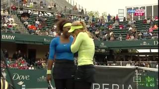 Serena Williams Consoles Crying Sabine Lisicki after Injuring Herself [upl. by Teague]