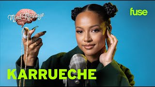 Karrueche Does ASMR with a Typewriter Talks quotUpcycle Nationquot on Fuse amp More  Mind Massage  Fuse [upl. by Leahcimnhoj579]