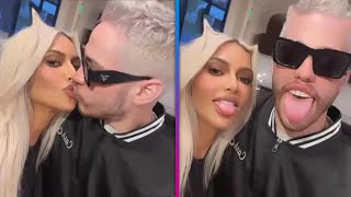 See Kim Kardashian and Pete Davidson as MATCHING BLONDES in Latest PDA [upl. by Eenaffit]