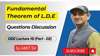 Fundamental Theorem of Linear Differential Equations  ODE Lecture 16 2  CSIR NET  IIT JAM Maths [upl. by Thetisa229]