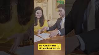 IFS apala mishra engagement with IFS Abhishek bakolia 💍🥰❤️💞couplegoals viralvideo shorts [upl. by Corrine]