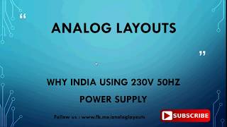 WHY INDIA USING 230V 50HZ POWER SUPPLY [upl. by Ettedo]