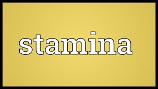 Stamina Meaning [upl. by Okubo87]