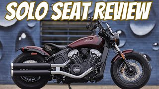 New Mods on my Indian Scout Bobber  1920 Solo Seat Amazon Windshield and Kemimoto Tank bag [upl. by Casilda95]