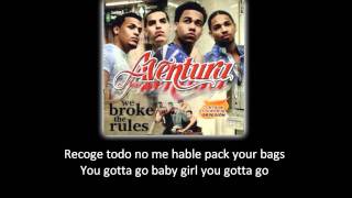 Aventura  I Believe Yo Creo lyric  letra [upl. by Yrrum64]