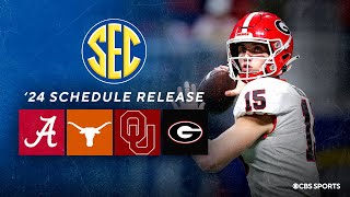 2024 SEC SCHEDULE RELEASED Analysis and Reactions as Alabama clashes with Oklahoma  CBS Sports [upl. by Aneroc]