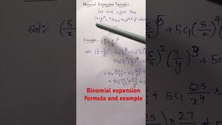 Binomial expansion formula and example inter first year maths binomial theorem concept [upl. by Girish]