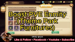 Boost PVE Enmity with Theme Park Furnitures Complete List  Draconia Saga [upl. by Packer647]