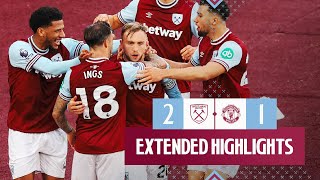 Extended Highlights  West Ham 21 Manchester United  Premier League [upl. by Rafael]