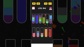 Water sort puzzle  Level 1840 [upl. by Oniluap]