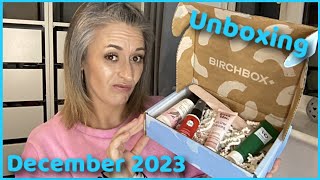 BirchBox December 2023  December 2023 Beauty Box Unboxing  December Monthly Selection [upl. by Hainahpez]