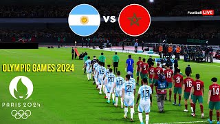 ARGENTINA vs MOROCCO  Olympic Games PARIS 2024  الأرجنتين ضد المغرب  Realistic PES Gameplay [upl. by Manard]