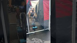 Evie Richards warming before World Cup in Lake Placid mountainbike mtb ucimtbworldcup shorts [upl. by Ahtnamys640]