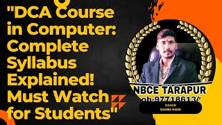 DCA course complete syllabus explain computer class viralvideo youtube ashutoshsirtarapur [upl. by Aylsworth142]