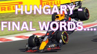 HUNGARIAN GRAND PRIX CLIP ANALYSIS FINAL PART formula1 [upl. by Enilraep]