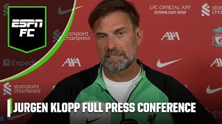 Jurgen Klopp FULL PRESS CONFERENCE Liverpool manager explains decision to leave the club  ESPN FC [upl. by Gnet]