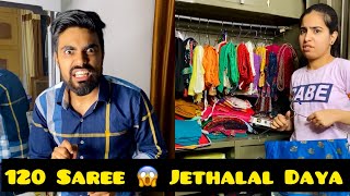 120 Saree 😱  Taarak Mehta Ka Ooltah Chashmah  Jethalal Daya  Lockdown Tiktok  Dushyant Kukreja [upl. by Ellenrahc]