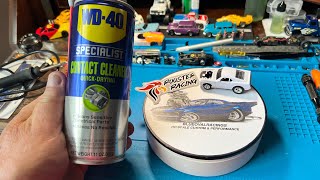 HO slot car simple way to clean that dirty little electrical motor don’t forget to lube afterwards [upl. by Laddie99]