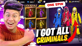 OMG I Got Super Rare Red Neon amp All Criminal Bundles in My 86 Level V Badge ID 😱 Garena Free Fire [upl. by Baer553]