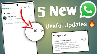 5 Whatsapp New update  Whastapp app lock  Whatsapp new feature 🔥 [upl. by Icken]