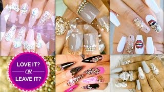 💎 55 BLING Nail Designs 💅🏼 [upl. by Lalaj]