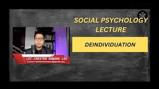 SOCIAL PSYCHOLOGY LECTURE DEINDIVIDUATION [upl. by Tollman]