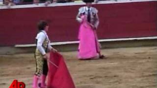 12yearold Bullfighter Gored Twice in Ring [upl. by Amarette]