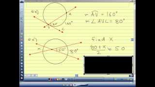 Geometry 94 Secant and Tangent anglesavi [upl. by Ennalyrehc]