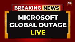 LIVE Microsoft Global Outage Airline Disruptions Worldwide 911 Down In Several US States [upl. by Aneerak]