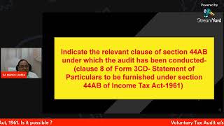 Voluntary Tax Audit us 44AB of Income Tax Act 1961 Is it possible [upl. by Nileek]