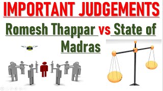 Supreme Court Judgements  Romesh Thappar vs State Of Madras  Laws Explained  TYSKA Academy [upl. by Hsilgne]