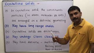 11Crystalline SolidsTrue solidsAmorphous SolidPseudo solidSupercooled liquids solid state Clas [upl. by Kroy]