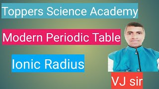 IONIC RADIUSioic radius class 11th chemistryaffecting factors [upl. by Brodie290]