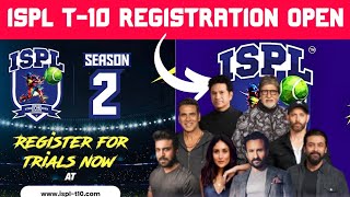 REGISTRATION OPEN ISPL T10 TRIALS 2024  UPCOMING CRICKET TRIALS  ISPL T10 CRICKET TOURNAMENT [upl. by Esaj]