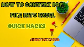 How to Convert a PDF to Excel THE RIGHT WAY Free Online Tools [upl. by Cadell]