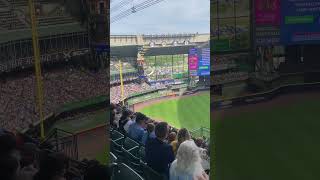 Just over 37000 at Brewers Vs Reds brewers baseballgame baseball [upl. by Enirtak558]