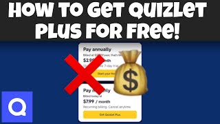 HOW TO GET QUIZLET PLUS FOR FREE EASY [upl. by Niletac]