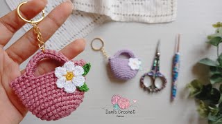 😍mini bolso a crochet  NUEVO llavero en tendencia 💹  fácil patrón [upl. by Gradeigh]